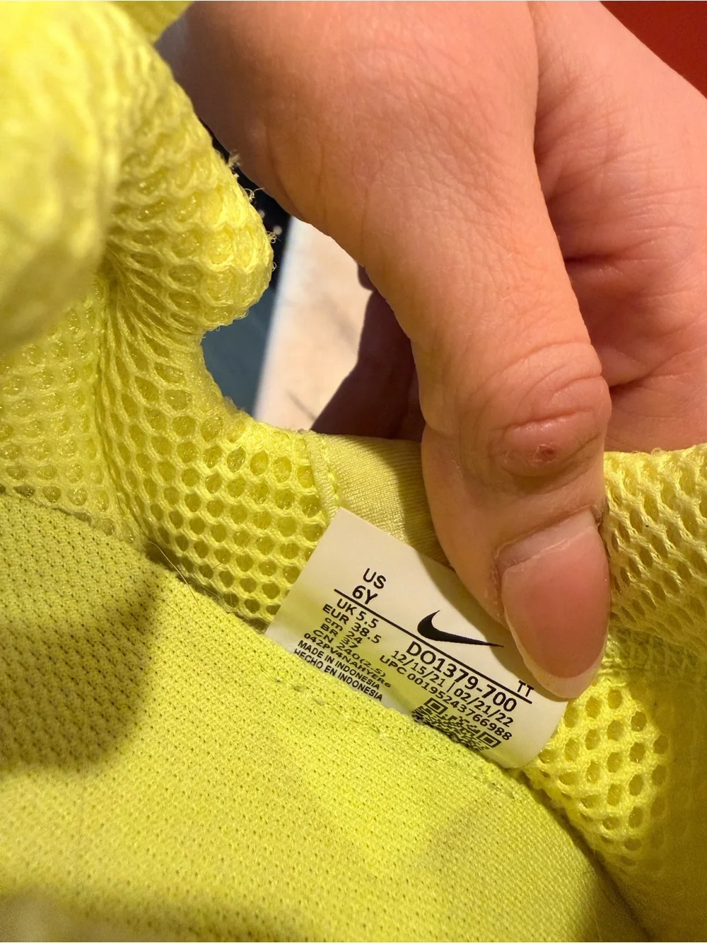 Nike Neon Yellow Mesh Athletic Sneakers